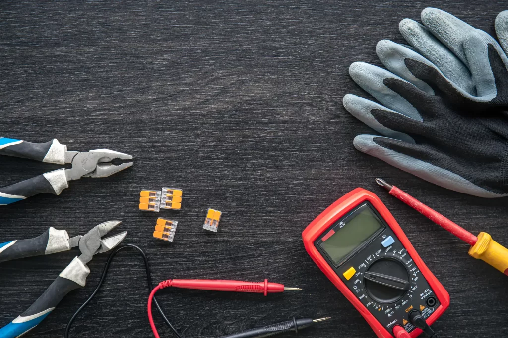 DIY electrical system repairs tools for truck maintenance.